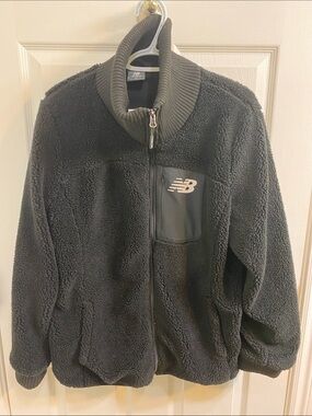 New Balance Men’s Full Zip Black Fleece Jacket Size XL Fall Outdoor Like New